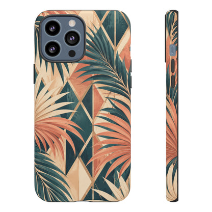 Coral Palm Pavilion iPhone Tough Case | art deco