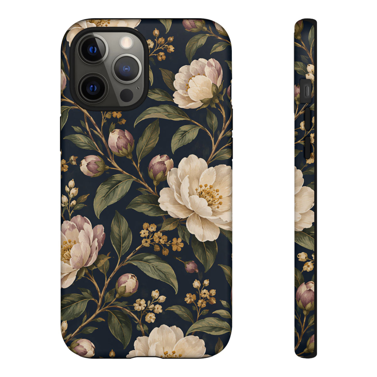 Dark Floral iPhone Tough Case | Midnight Camellia