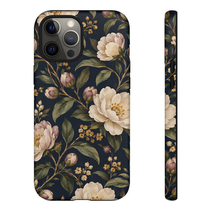 Dark Floral iPhone Tough Case | Midnight Camellia