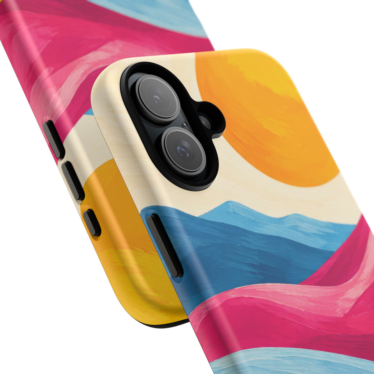Golden Drift iPhone Tough Case | colorful hills