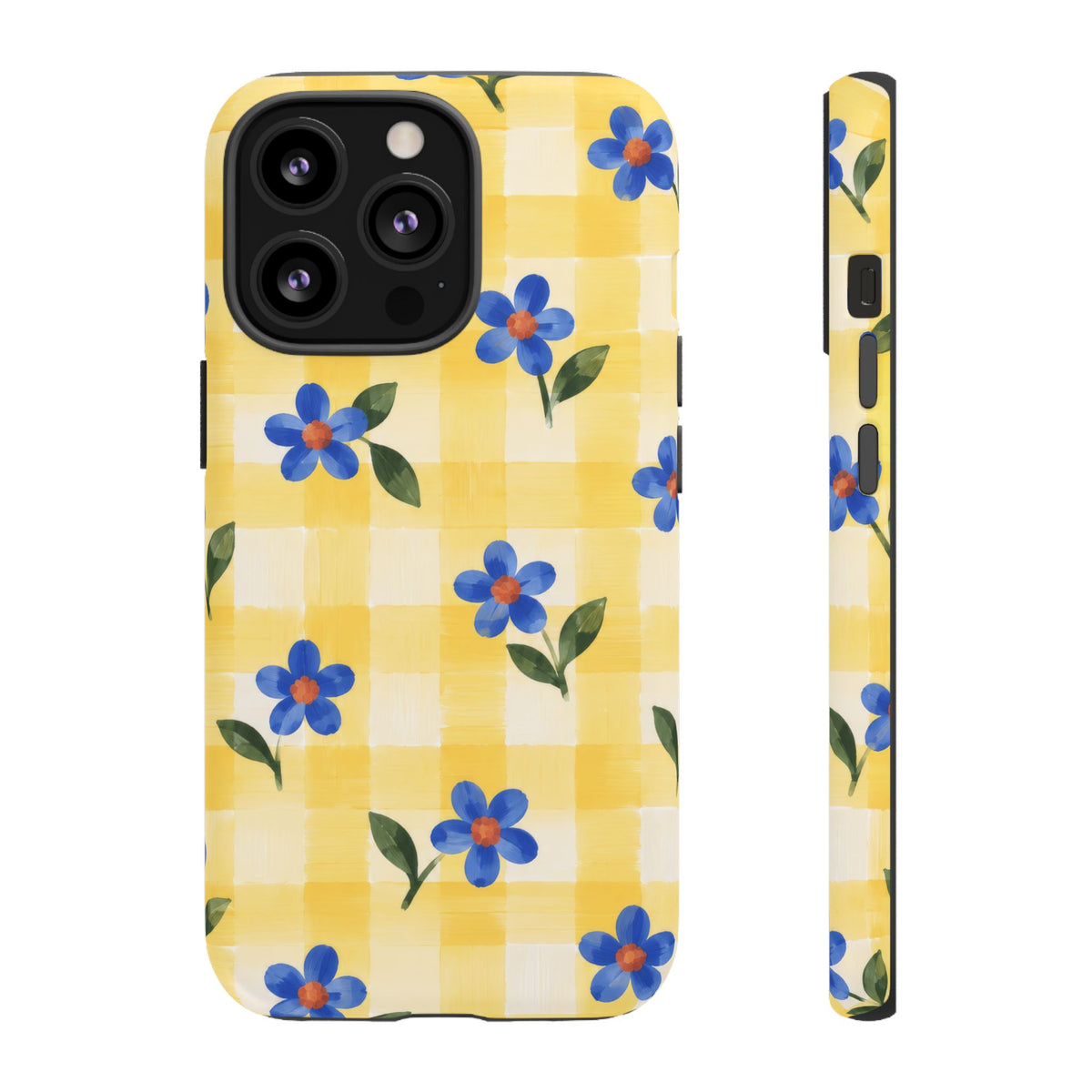 Buttercup Picnic iPhone Tough Case | yellow gingham