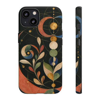 Orbital Garden iPhone Tough Case | Celestial Botanical Geometry