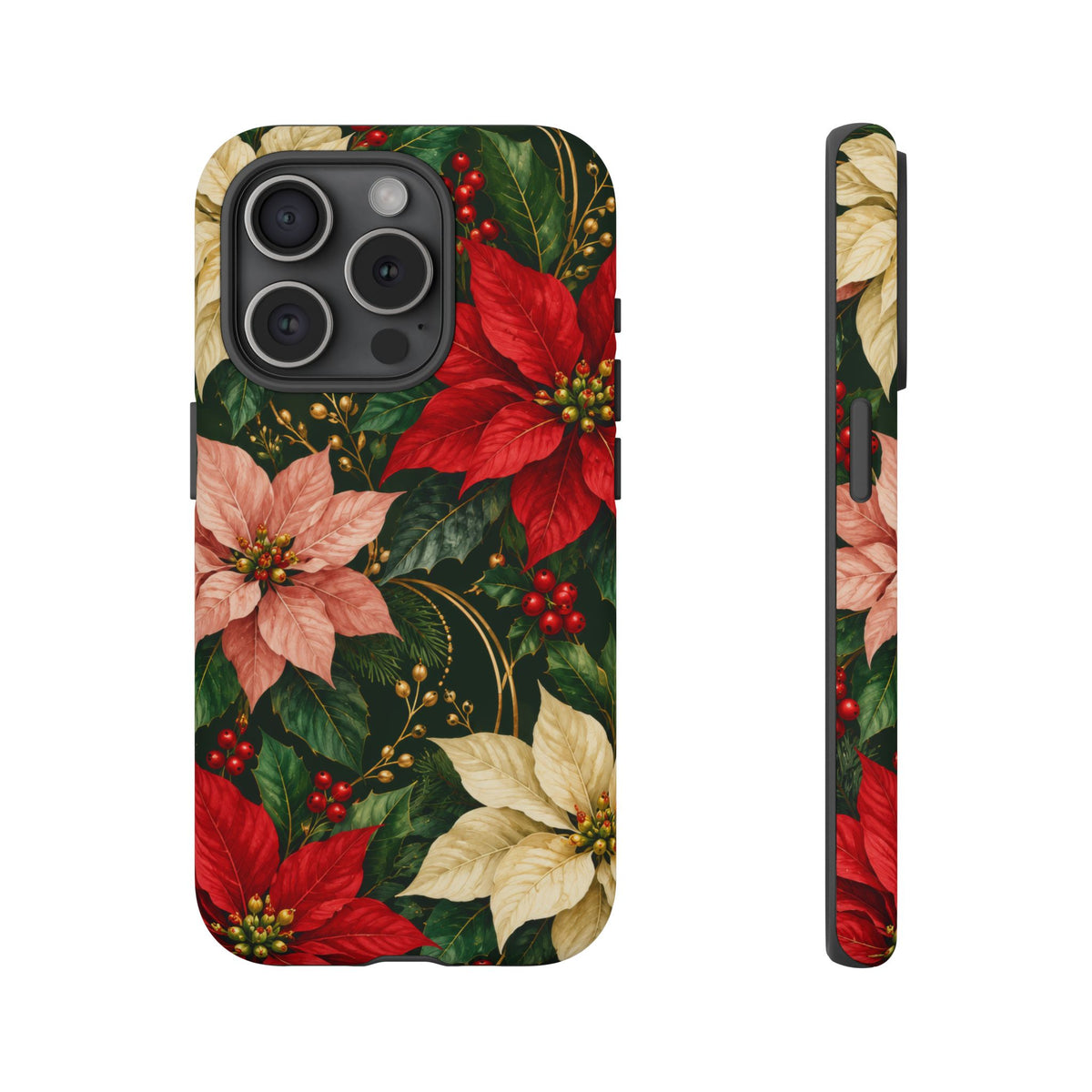 Noel in Bloom iPhone Tough Case | poinsettia
