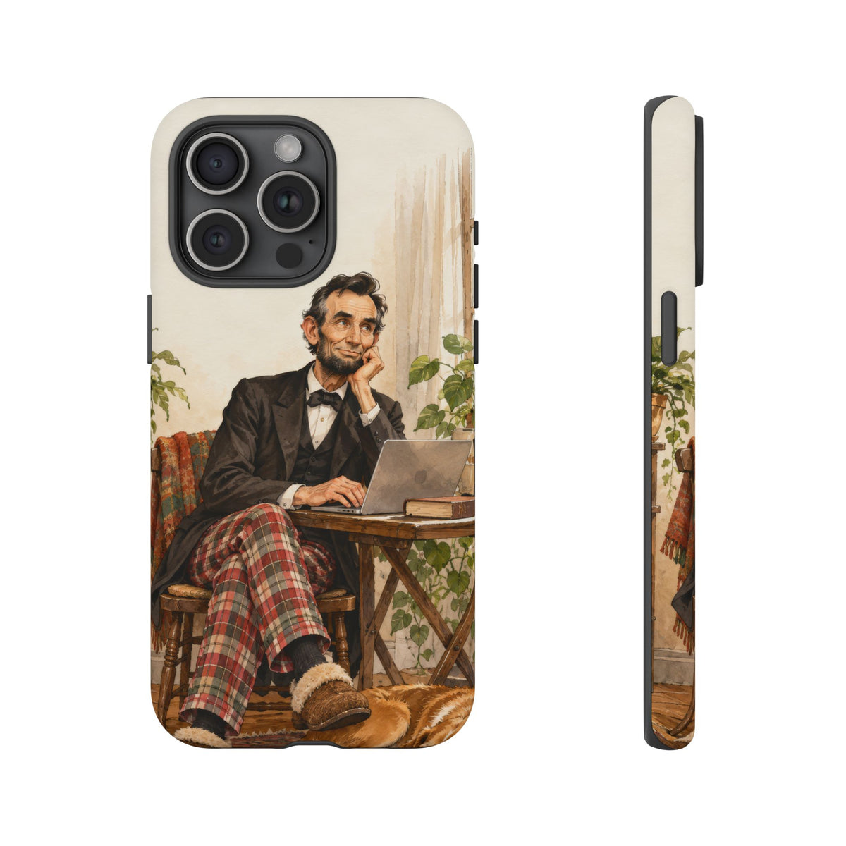 Abe from Home iPhone Tough Case | lincoln work from home