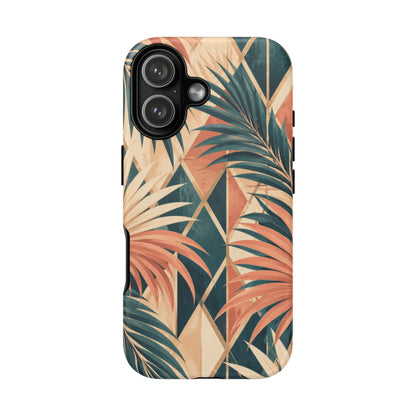Coral Palm Pavilion iPhone Tough Case | art deco
