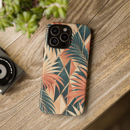 Coral Palm Pavilion iPhone Tough Case | art deco