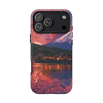Sakura Lakeside Village iPhone Tough Phone Case