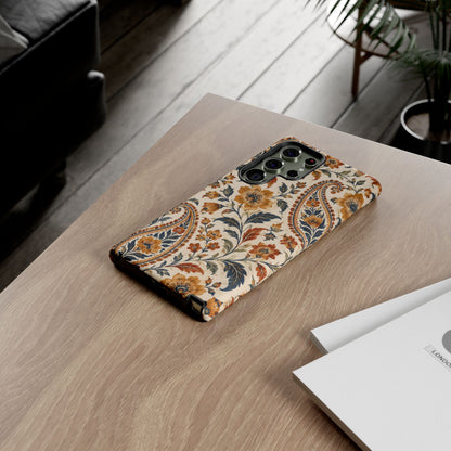 Saffron Heirloom Samsung Galaxy Tough Case | Floral Paisley on Ivory