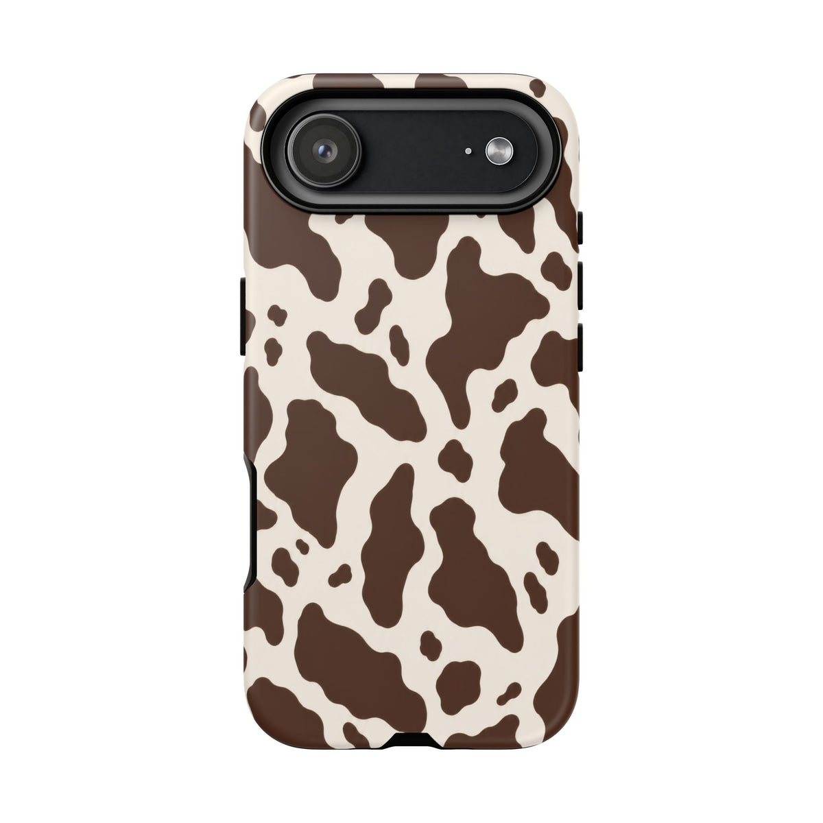 Cocoa Ranch iPhone Tough Case | Brown Cow Print