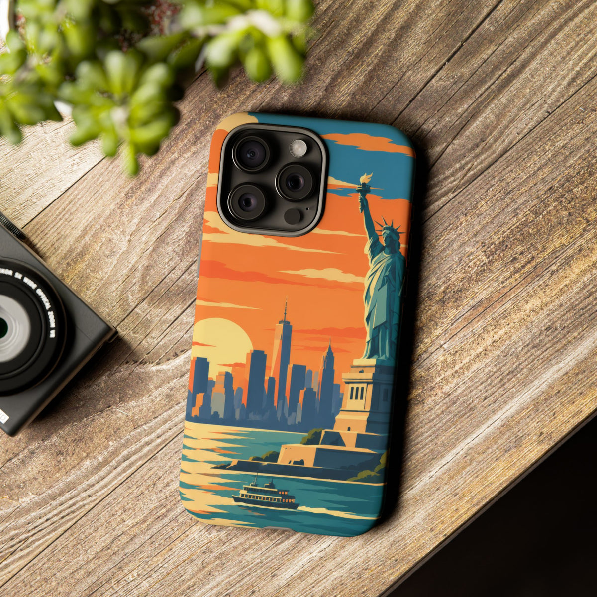New York City — Harbor Liberty iPhone Tough Case