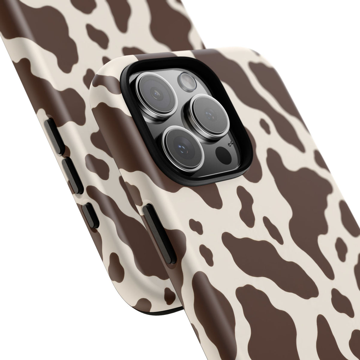 Cocoa Ranch iPhone Tough Case | Brown Cow Print