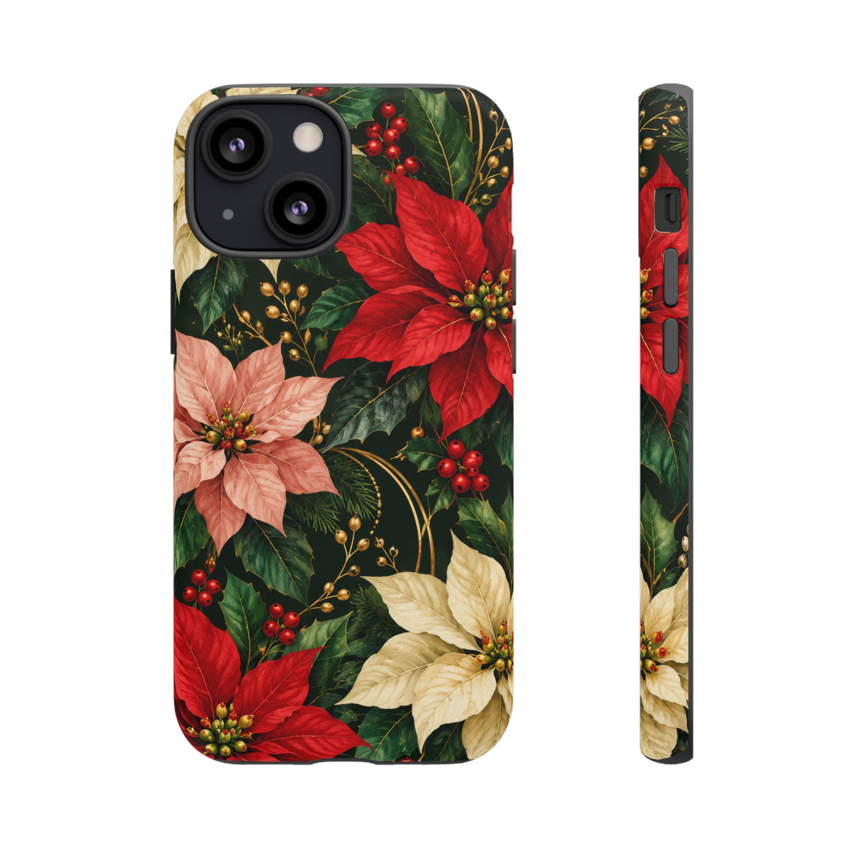 Noel in Bloom iPhone Tough Case | poinsettia
