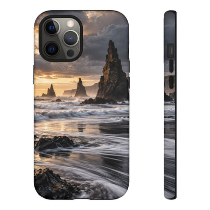 Black Sand and Silver iPhone Tough Case | black sand beach