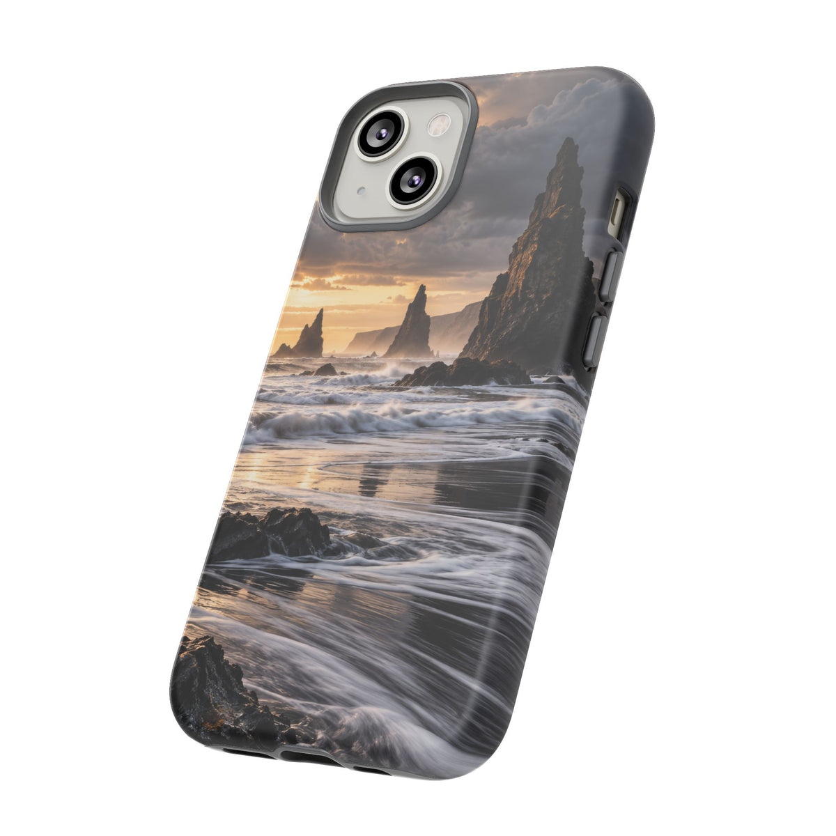 Black Sand and Silver iPhone Tough Case | black sand beach