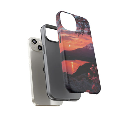 Fuji Moonlit Sakura iPhone Tough Phone Case