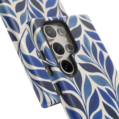 Cobalt Current Samsung Galaxy Tough Case | Cobalt Blue Leaf Pattern