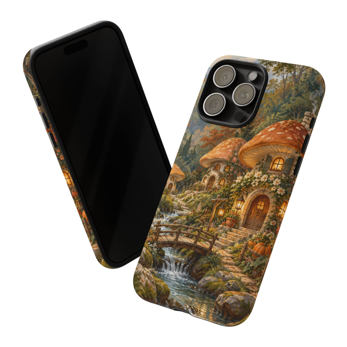 Honeycap Village iPhone Tough Case | Mushroom Village