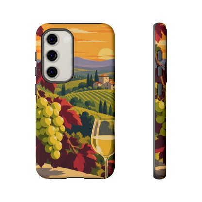 Wine & Grapes — Golden Vintage Samsung Galaxy Tough Case | wine grapes