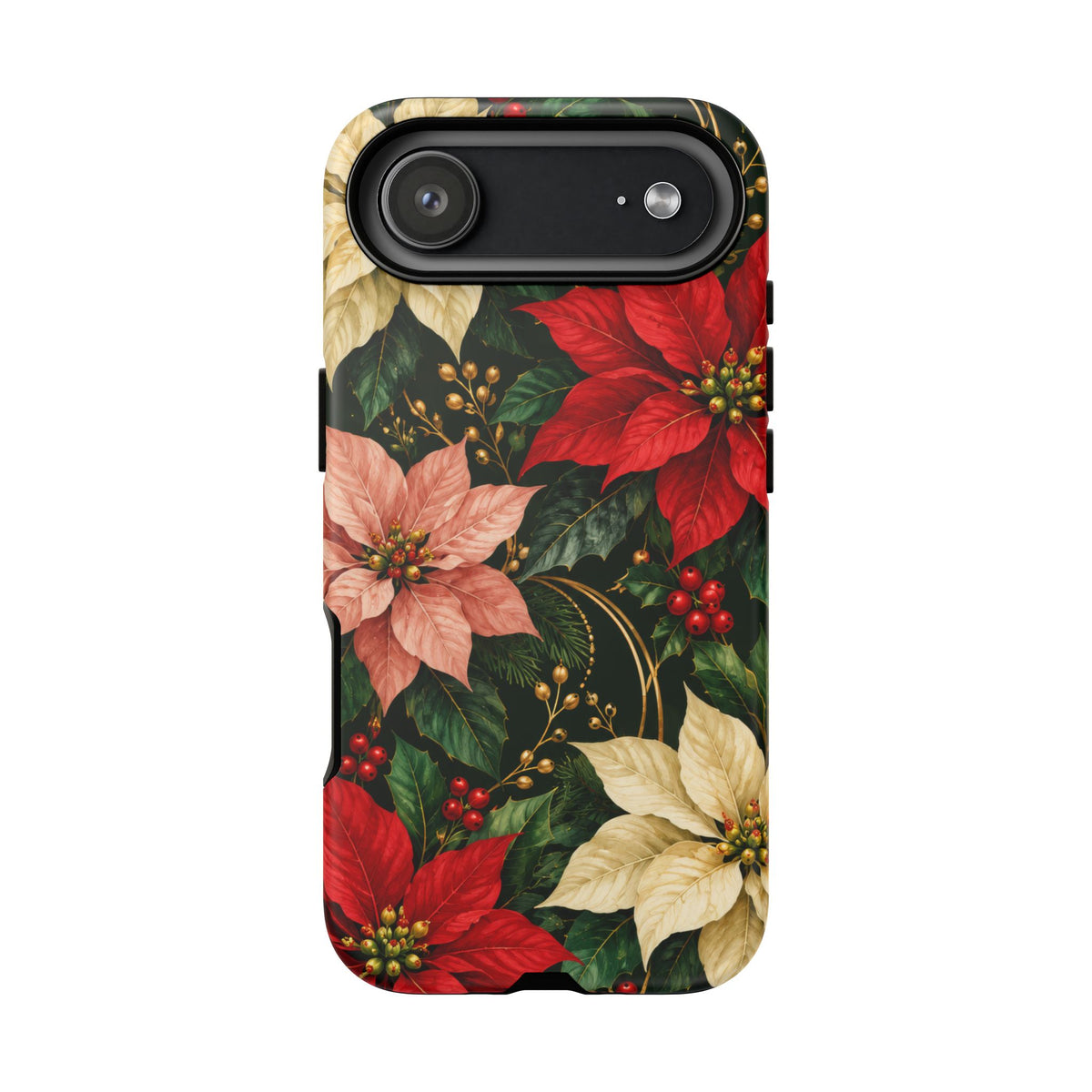 Noel in Bloom iPhone Tough Case | poinsettia