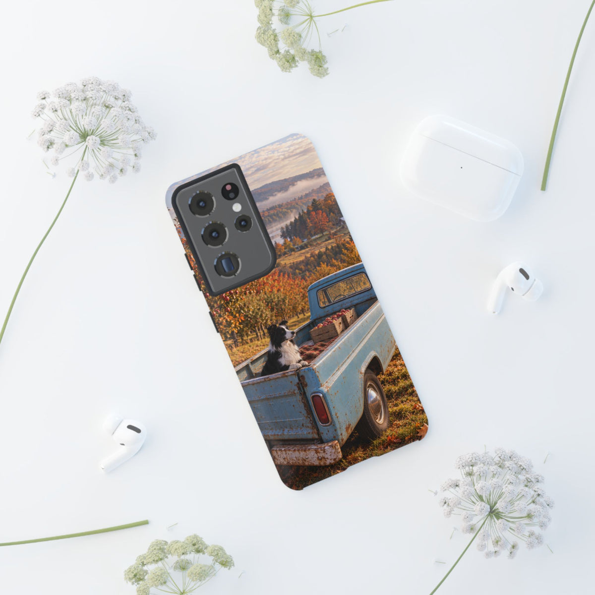 Blue Truck October Samsung Galaxy Tough Case | border collie