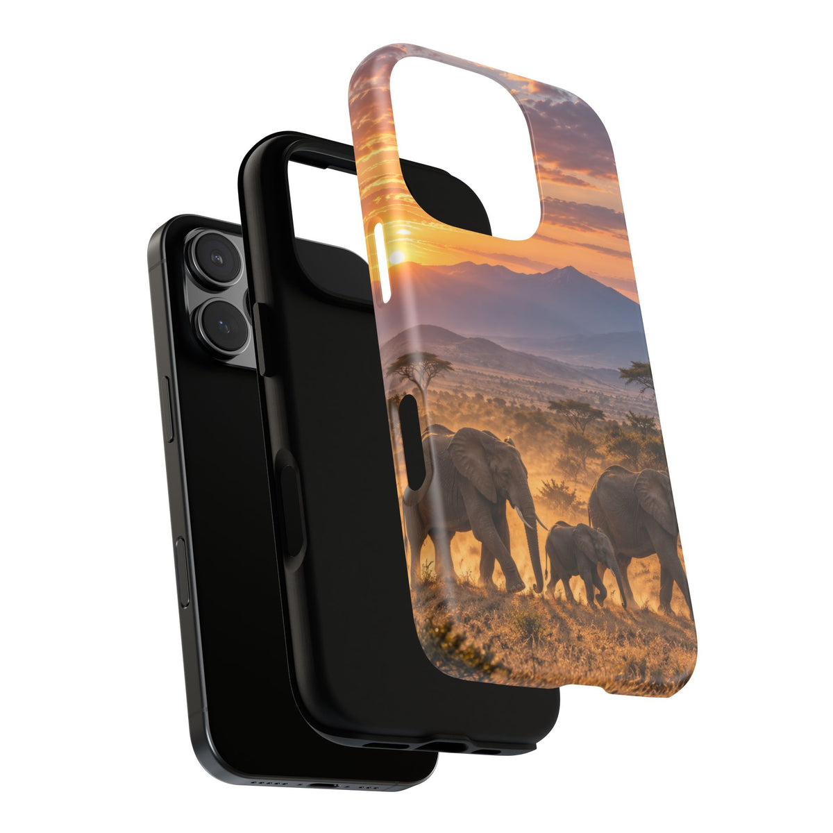 Elephants at First Light iPhone Tough Case | african elephants