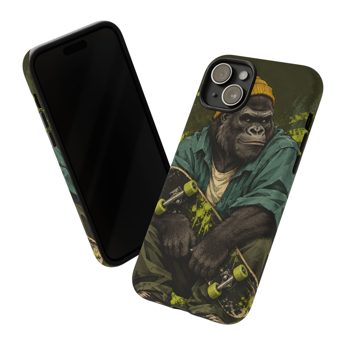 Concrete Jungle iPhone Tough Case | Skater Gorilla Illustration