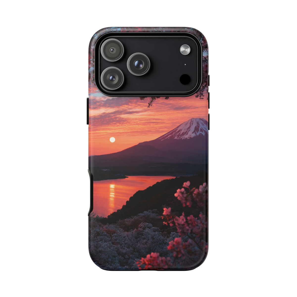 Fuji Moonlit Sakura iPhone Tough Phone Case