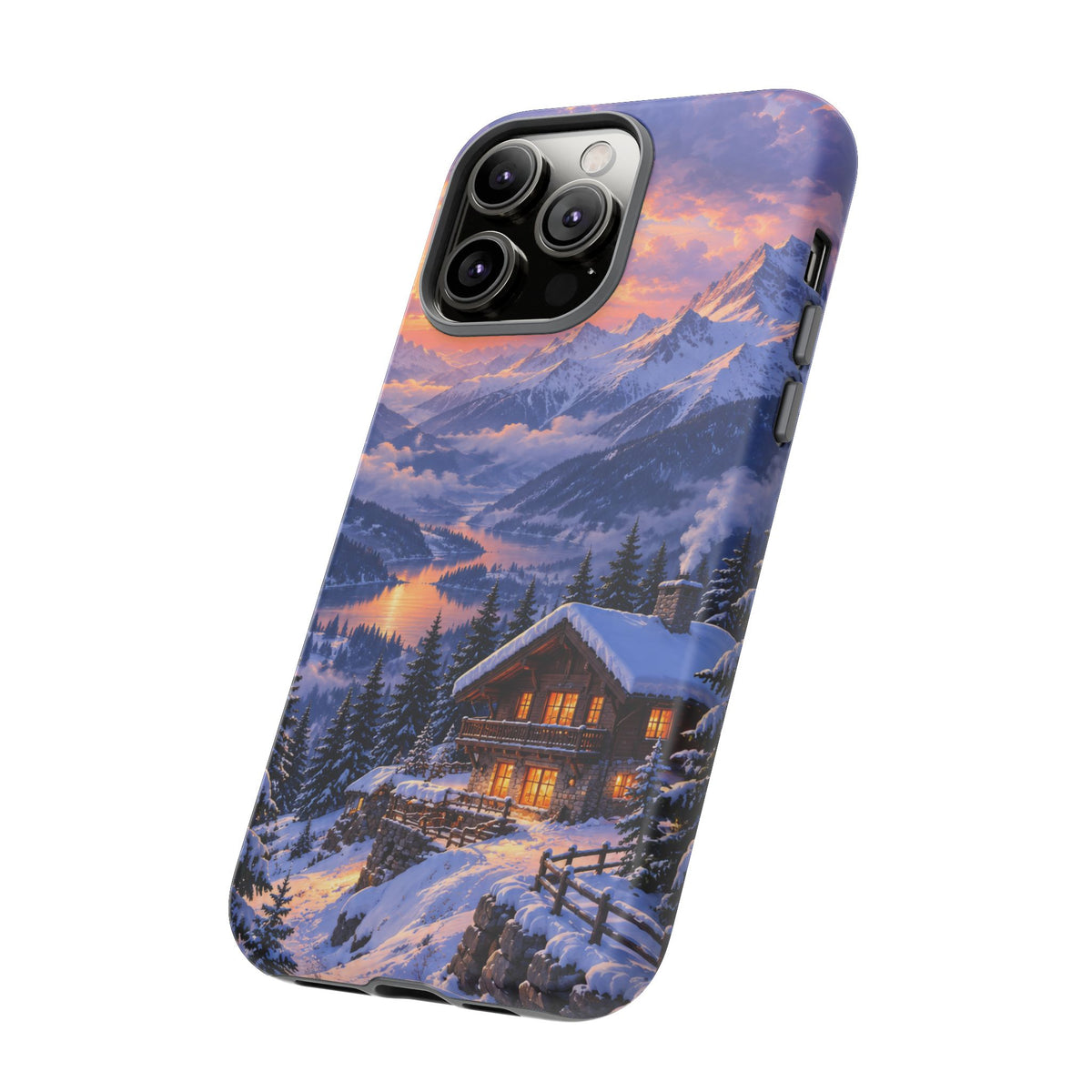 Alpine Hearth iPhone Tough Case | winter cabin