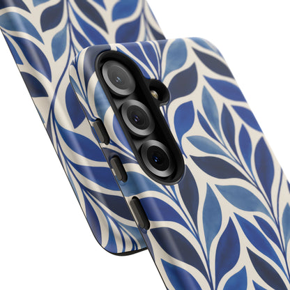 Cobalt Current Samsung Galaxy Tough Case | Cobalt Blue Leaf Pattern
