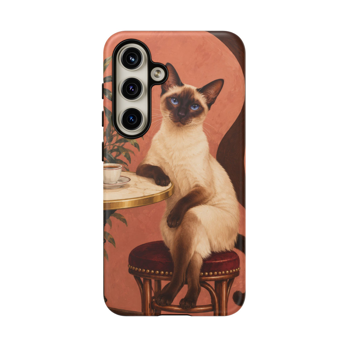 Espresso Cat Club Samsung Galaxy Tough Case | siamese cat