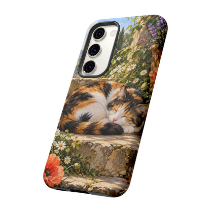 Garden Nap Samsung Galaxy Tough Case | calico cat