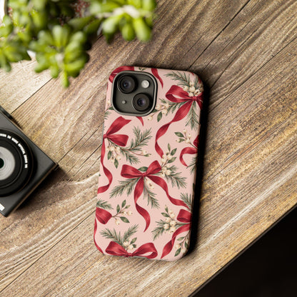 Ribbon Season iPhone Tough Case | christmas bows