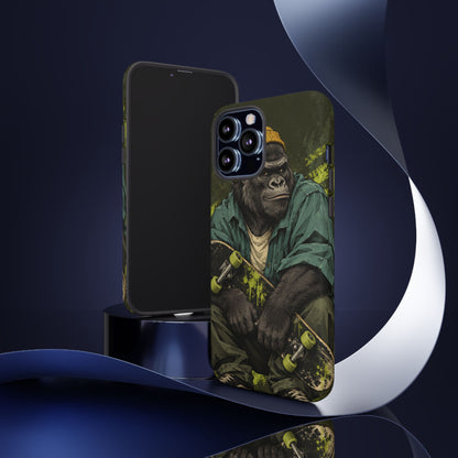 Concrete Jungle iPhone Tough Case | Skater Gorilla Illustration