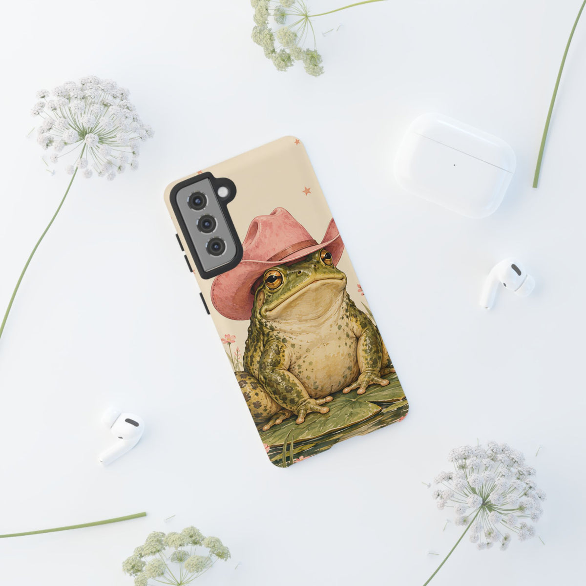 Cowboy Frog Samsung Galaxy Tough Case | Pink Hat Bullfrog