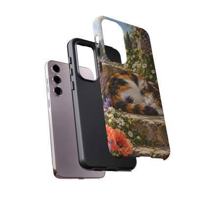 Garden Nap Samsung Galaxy Tough Case | calico cat