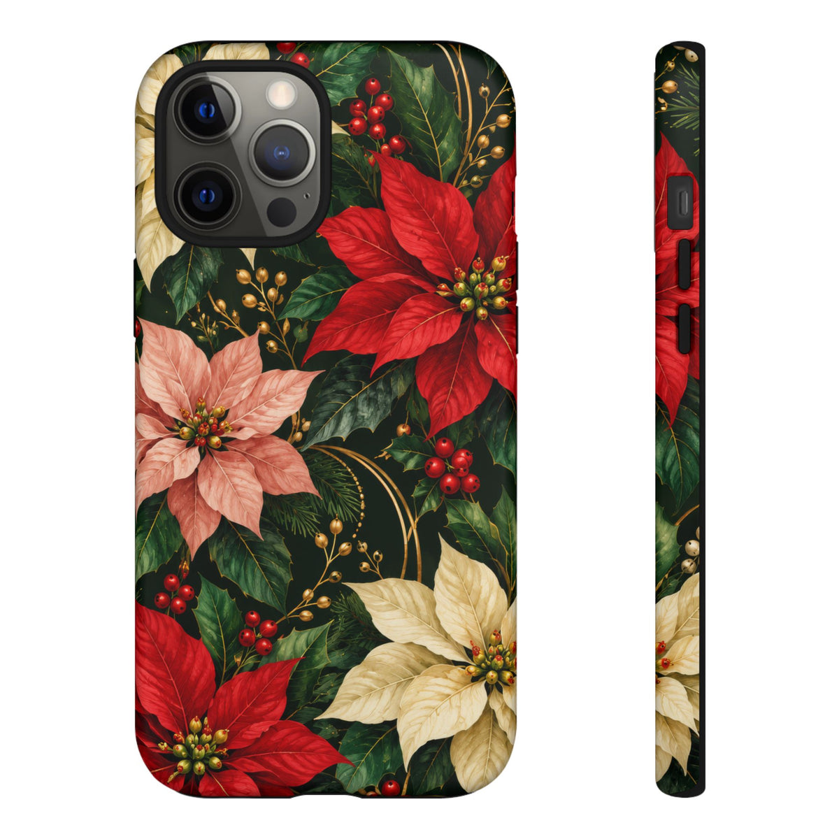 Noel in Bloom iPhone Tough Case | poinsettia