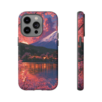 Sakura Lakeside Village iPhone Tough Phone Case