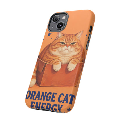 Orange Cat Energy iPhone Tough Case