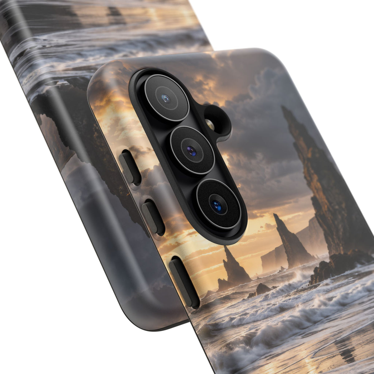 Black Sand and Silver Samsung Galaxy Tough Case | black sand beach