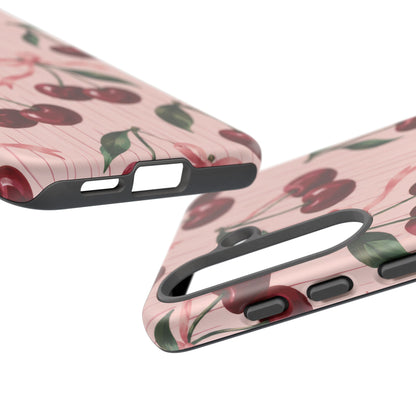 Cherry Ribbon Samsung Galaxy Tough Case | cherry print