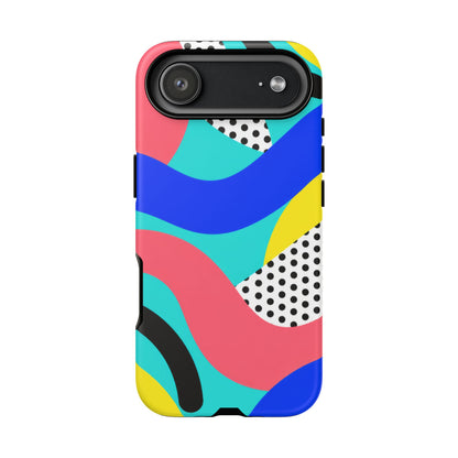 Poolside Pop iPhone Tough Case | Wavy Color Block