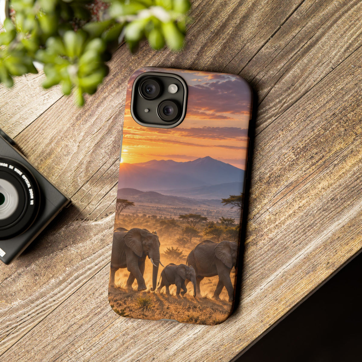 Elephants at First Light iPhone Tough Case | african elephants