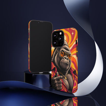 Velvet Groove iPhone Tough Case | Retro Disco Gorilla Art