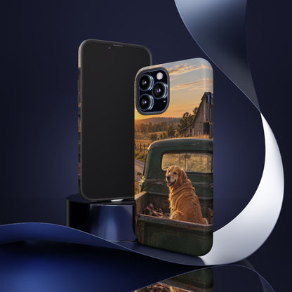 Sunday Road Golden iPhone Tough Case | golden retriever