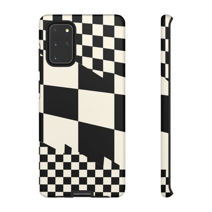 Check Shift Samsung Galaxy Tough Case | Black & White Checkerboard