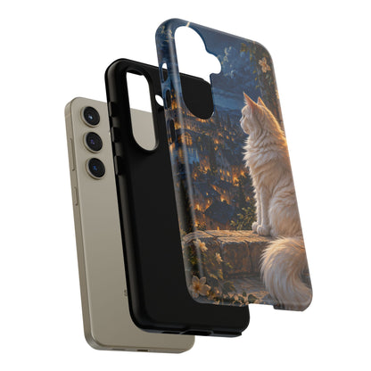 Moonlit Window Samsung Galaxy Tough Case | white cat