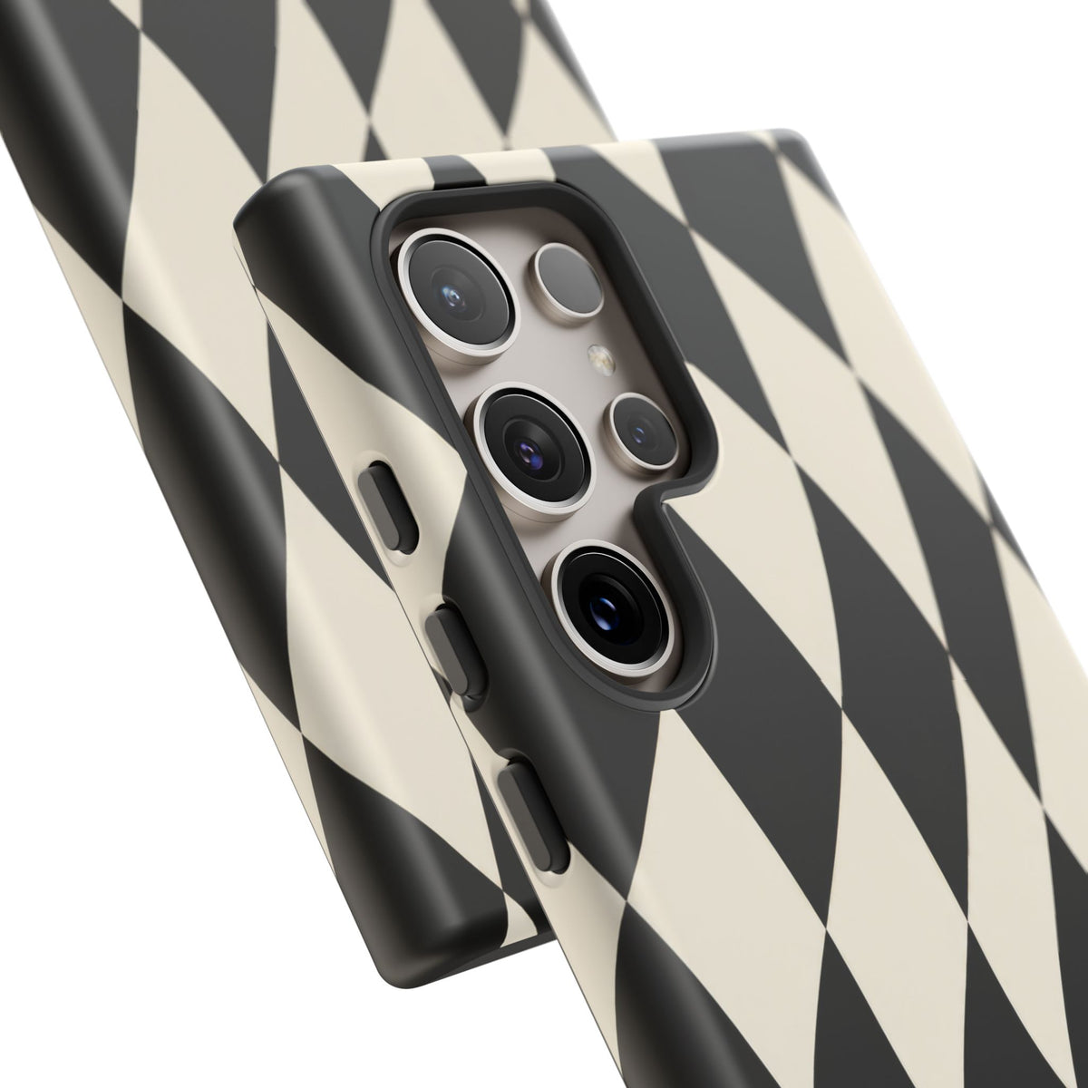Harlequin Sway Samsung Galaxy Tough Case | Black & White Harlequin