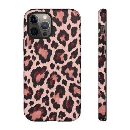 Wild Burgundy iPhone Tough Case | leopard print