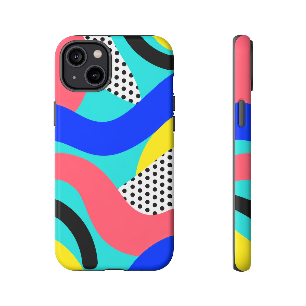 Poolside Pop iPhone Tough Case | Wavy Color Block