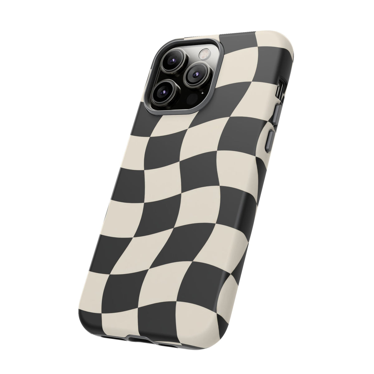 Liquid Check iPhone Tough Case | Wavy Checkerboard